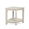 The COSIMA, Teak Corner Shower Bench, Rustic Gray Finish, 16 inch